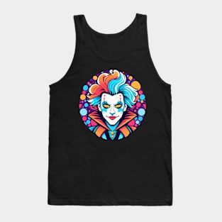 Clown Halloween Illustration Tank Top